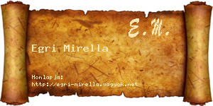Egri Mirella névjegykártya